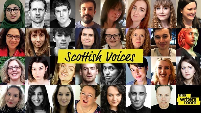 An image of the profile pictures of every writer on the BBC Writersroom Scottish Voices 2020 scheme